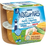 Nestle Naturnes Vegetables, Coquillette pasta & cod 2x200g from 8 months