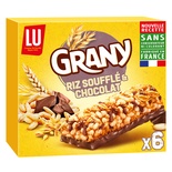 LU Grany chocolate & crispy rice bars x 6 125g