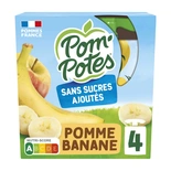 Materne Apple & Banana pouches no added sugar 4x90g