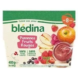 Bledina Bledi'Fruits Apple & Red fruits 4x100g from 8 months