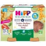 Hipp Petit Pot Organic Carrots Bulgur, Chickpeas & beef from 8 months 2x190g