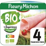 Fleury Michon Organic Ham pork rind free 4 slices 120g