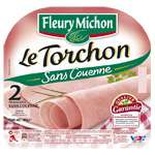 Fleury Michon pork rind free Le Torchon x2 slices 80g