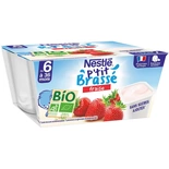 Nestle P'tit Brasse Organic Strawberry dessert from 6 months 4x90g