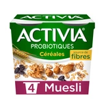 Danone Activia Muesli bifidus yogurts 4x120g