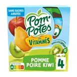 Materne Pom Potes pouches Apple, Pear & Kiwi No Added Sugar 4x90g