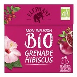 Elephant Organic infusion Pomegranate & Hibiscus x 20 sachets 38g