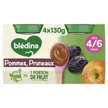 Bledina pot Apple & Prunes 4x130g from 4 month