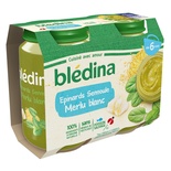 Bledina Spinach Semolina with Hake 2x200g From 6 Months