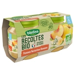 Bledina Organic Apple Nectarine & Banana from 6 months 2x130g