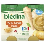 Bledina pot Turkey & Parnsip puree from 6 months 2x200g
