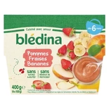 Bledina Apples, Strawberries & Bananas from 6 months 4x100g