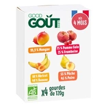 Good Gout Organic Gourde Fruits Pouches from 4 months 4x120g