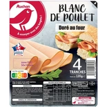 Auchan Chicken breast x4 slices 120g