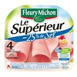 Fleury Michon Ham Le Superieur x4 slices -25% salt 160g