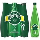 Perrier sparkling mineral water plastic bottle 6x1L