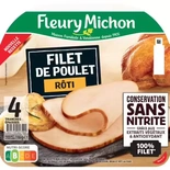 Fleury Michon Roast chicken filet x4 slices (filet poulet roti) 116g