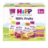 Hipp Gourde Fruit Pouches 4 Varieties Organic 8x90ml 4/6 months