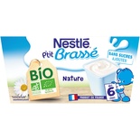Nestle P'tit Brasse Plain ORGANIC unsweetened 4x90g from 6 months
