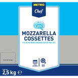 Chef Sliced Mozzarella 41% MG 2.5kg