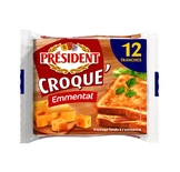 President Emmental slices x12 for croque monsieur 200g