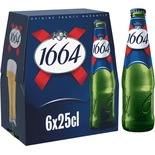1664 Kronenbourg Blond Beer – 5.5% Alcohol (French Import) 6x25cl