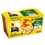 La Laitiere Peach yoghurt 2x110g