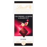 Lindt Excellence Dark Cranberry Almond & Hazelnut 100g