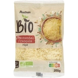 Auchan or Carrefour Grated emmental cheese Organic 200g