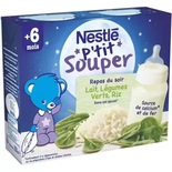 Nestle P'tit Souper Green vegetables & Rice milk 2x250ml from 4 months