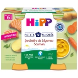 Hipp Petit pot Organic Salmon, Vegetables & Jardiniere from 6 months 2x190g