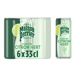 Perrier Sparkling Lime water can 6x33cl