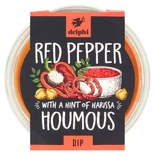 Delphi Red Pepper Houmous with Harissa Dip 170g