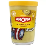 Amora Mild Dijon Mustard in a pictured glass 190g
