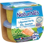 Nestle Naturnes Green Vegetables, Rice & Salmon from 12 months 2x200g