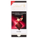 Lindt Excellence Dark Cranberry Almond & Hazelnut 100g