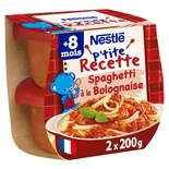Nestle P'tite recette Bolognese spaghetti 2x200g from 8 months