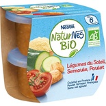 Nestle Naturnes Organic Vegetables Semolina & Chicken 2x190g 380g