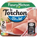 Fleury Michon pork rind free Le Torchon x2 slices -25% salt 80g