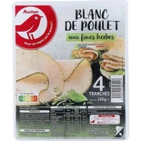 Auchan or Carrefour Chicken breast with herbs x4 slices 120g