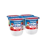 Danone Veloute strawberry yogurts 4x125g
