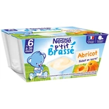 Nestle P'tit Brassee Apricot yogurts 4x100g from 6 months