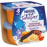 Nestle P'tit souper Aubergines, Tomatoes & Pasta 2x200g