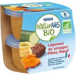 Nestle Naturnes Organic Garden Vegetables Pasta & Beef 2x130g 260g