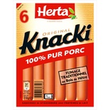 Herta Sausage Knacki x6 pure pork 210g