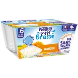 Nestle P'tit Brasse Mango dessert No added suger from 6 months 4x90g