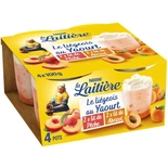 La Laitiere Peach & Apricot Liegois yogurts 4x100g