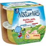 Nestle Naturnes Peas & Ham Purée from 6 Months 2x200g