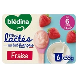 Bledina Mini Lactes Strawberry yogurts 6x55g from 6 months