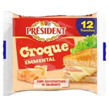 President Burger Emmental cheese 12 x slices 200g